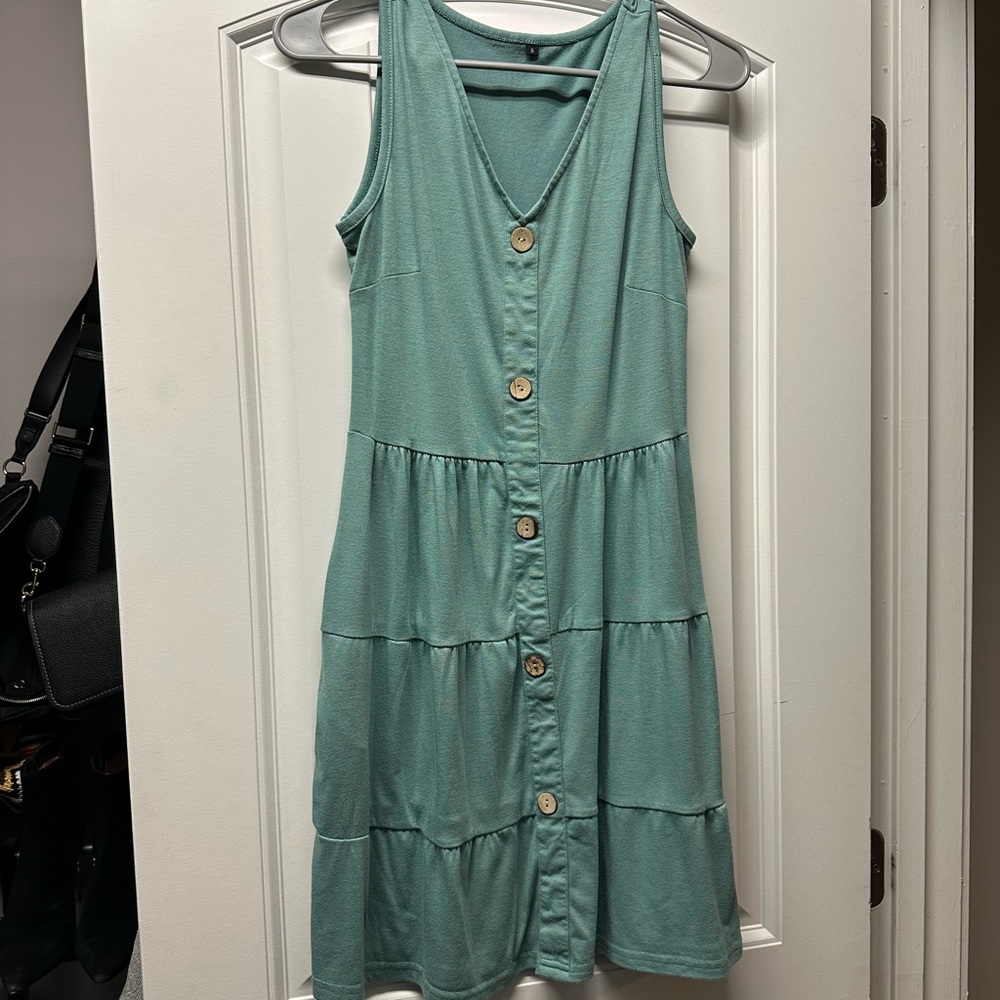 Green Button-Down Dress